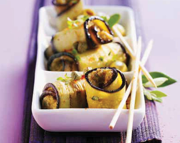 Receta para aumentar la fertilidad: rollitos de berenjena con anchoa y huevo