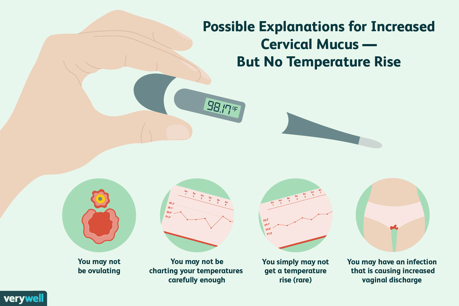 Posibles causas del moco cervical fértil sin aumento de la temperatura