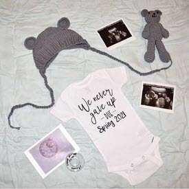 onesies ivf pregnancy announcement 