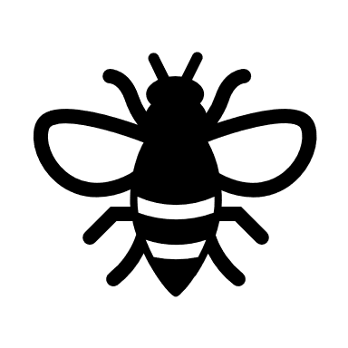 Bee with solid fill